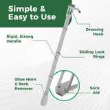 Reach Right Dressing Aid Stick with Extra Handles 34 Inch Length Gray 4-n-1 / Disassembles 756 8 per Case