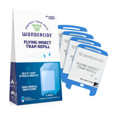 Wondercide - Flying Insect Trap Light Cartridge Refills - No Device - Indoor Bug Catcher for Fruit Flies, Gnats, Moths, and Mosquitoes - Cartridge Refill - 4 Pack