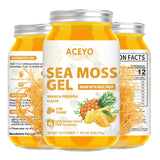 (28 OZ) Natural Sea Moss Gel Organic Raw Irish Seamoss Gel Supplement Vegan Mango Pineapple 102 Vitamins and Minerals Wild Harvested Non-GMO Immune Defense Booster Thyroid Digestive Support