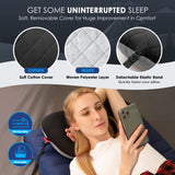 Hikenture Camping Pillow with Removable Cover - Ultralight Inflatable Pillow for Neck Lumbar Support - Upgrade Backpacking Pillow - Washable Travel Air Pillows for Camping, Hiking, Backpacking (Black)