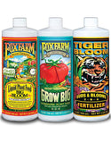 Fox Farm FX14050 Big Bloom, Grow Big & Tiger Bloom Liquid Fertilizer Nutrient Trio Hydro-Formula, 3/32-Ounce Bottles, Black