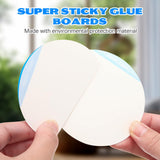 Qualirey 100 Pcs Refill Glue Boards 3.4 Inches Sticky Pads Insect Trap Refills Glue Pads Flea Trap Replacement for Fly Mosquito Trap Bug Catcher Killer Mosquito Lamp