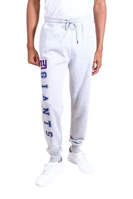 Ultra Game NFL Men's Super Soft Game Day Jogger Sweatpants, New York Giants, Heather Gray, Medium