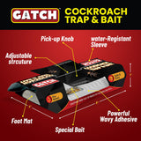 GATCH Roach Traps Indoor (12 Pack), Sticky Baited Cockroach Traps, Roach Killer Indoor Infestation, Non-Toxic Glue Traps for Roaches, Insects, Home Bug Ant Spider Cricket, Child & Pet Friendly