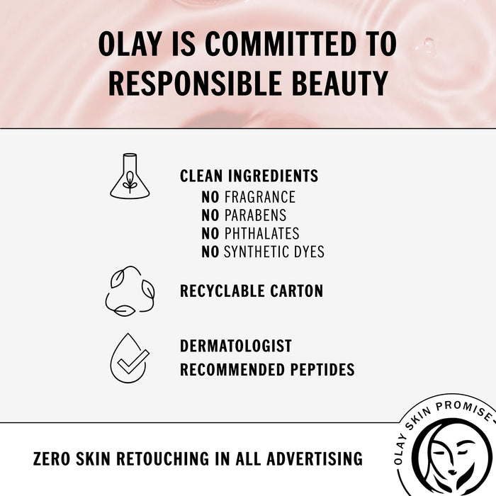 Olay Niacinamide + Peptide 24 Anti-Wrinkle Serum, Fragrance-Free, 1.3oz FL