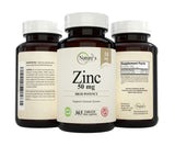 Nature's Potent Zinc 50 mg, Immune Support Supplement - High Potency for Maximum Immune & Antioxidant Health - Made in USA from Natural Zinc Oxide - 365 Tablets (1 Year Supply)