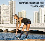 FuelMeFoot 3 Pack Copper Compression Socks - Compression Socks Women & Men Circulation - Best for Medical,Running,Athletic