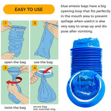 50 Pack Emesis Bag, Disposable Vomit Bags, Aircraft & Car Sickness Bag, Nausea Bags for Travel Motion Sickness