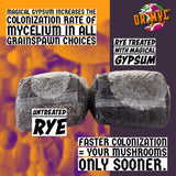 DrMyc.com Magical Gypsum for Mushroom Substrates - Lab Grade Purity Gypsum with Organic Humic Acid, Biochar, Sucrose & MGP Microbes for Mushroom Growing (3.0 lbs)