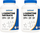 Nutricost L-Carnitine Tartrate 500mg, 240 Capsules - 1000mg Per Serving (2 Bottles)
