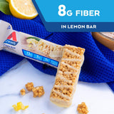 Atkins Lemon Snack Bar, Made with Real Almond Butter, 1g Sugar, Gluten Free, High in Fiber, Keto Friendly, 30 Count