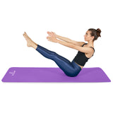 ProsourceFit Extra Thick Yoga and Pilates Mat ½” (13mm) or 1" (25mm), 71-inch Long High Density Exercise Mat with Comfort Foam and Carrying Strap, Grey