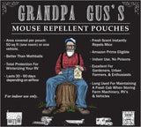 Grandpa Gus's Extra-Strength Mouse Repellent Pouches, Cinnamon/Peppermint Oils Repel Mice from Nesting & Freshen Air in Car/RV/Boat/Garage/Shed/Cabin (Pack of 16)