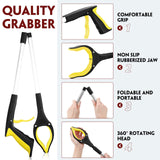 6 Pack Grabber Reacher Tool for Elderly, 32" Foldable Pick up Stick Grabber Long Handy Mobility Aids Lightweight Reaching Tool for Trash Claw Pick up Stick Arm Extension Litter Picker, 5 Color