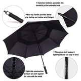 ACEIken Golf Umbrella Large 68 Inch Automatic Open Golf Umbrella Extra Large Oversize Double Canopy Vented Umbrella Windproof Waterproof for Men and Women