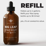 Big Leaf Energy : Refill : Plant Wellness : 100% Organic Cold Pressed Neem + Essential Oils (4 OZ, Makes up to 4 gallons)