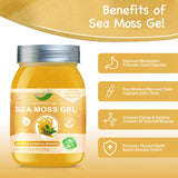 QANLOI Seamoss Raw Organic Gel,Organic Seamoss with Irish Sea Moss,Sea Moss Supplement-Immune Support-18.5OZ Sea Moss Advanced (Ashwagandha Mango)