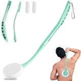 Back Lotion Applicator, 20.5" Detachable Back Lotion Applicator, Made of EVA Material, Detachable Long Handle. Suitable for Use by Men, Women and Children(Green)