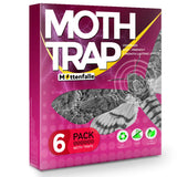 Mottenfalle Clothes Moth Traps 6-Pack - Prime Safe Non-Toxic Eco-Friendly Indoor Moth Traps with Pheromones Sticky Adhesive Tool for Wool Closet Carpet (Stand-Up, Red)