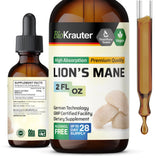 Lions Mane Liquid Extract - Mushroom Supplement for Cognitive Functions Support - Lion's Mane Tincture - Organic and Vegan Drops - Natural Cognitive Function Booster 2 Fl.Oz.