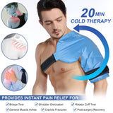 REVIX XL Shoulder Ice Pack for Rotator Cuff Reusable Gel Cold Wrap for Shoulders Injuries and Surgery, Soft Plush Lining, Flexible and Long Lasting