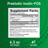 Jarrow Formulas Prebiotic Inulin FOS - 180g - Promotes Beneficial Bacteria - Soluble Prebiotic Fiber Supplement - Promote Gut and Overall Health - Approx. 47 Servings