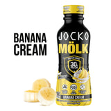 Jocko Mölk Protein Shakes – Naturally Flavored Protein Drinks, KETO Friendly, No Added Sugar, 30g Grass Fed Protein - Ready to Drink, 12 FL Oz, 12pk, Liquid (Banana Cream)