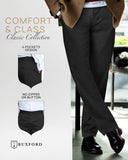 Ruxford Mens Elastic Waist Pants for Seniors - Adaptive Mens Pants for Elderly | Elastic Waist Pants for Men | Senior Elastic Waist Pants Black