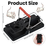 Qualirey 24 Pcs Mouse Traps Plastic Mice Trap House Indoor Rat Trap Quick Effective Safe Mouse Traps for Warehouse Garden Kitchen 3.86 x 1.81 x 2.17 Inch(Black, Red)