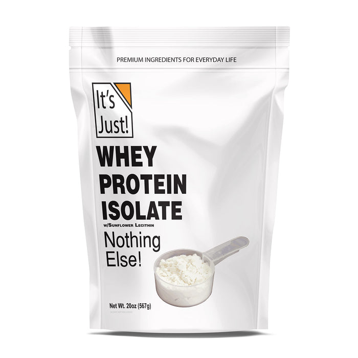 It's Just! - Whey Protein Isolate, WPI-90%, Unflavored, Grass-Fed Dairy Cows, Product of UK, 30g Protein, Keto Friendly