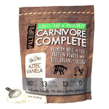 PaleoPro Carnivore Complete (Aztec Vanilla) Pastured & Cage-Free Protein, Grass-Fed Beef Tallow, Beef Organs | No Sugar, Soy, Grains or Net Carbs | Gluten Free. Paleo & Keto Macros (15 Servings)