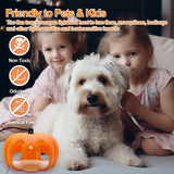 Flea Traps for Inside Your Home, Flea Killer Trap Indoor Natural Safe Pest Control Trapper House Sticky Insect Killer with Light & Switch, Bed Bug Trap Safe for Kid & Pet, 2 Packs Pumpkin