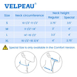 Velpeau Neck Brace -Foam Cervical Collar - Soft Neck Support Relieves Pain & Pressure in Spine - Wraps Aligns Stabilizes Vertebrae - Can Be Used During Sleep (Enhanced, Blue, Small, 2.75″)