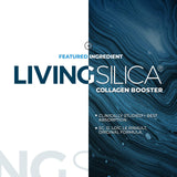 Living Silica Collagen Booster Liquid | Vegan Collagen Boosting Drink | Supports Healthy Collagen and Elastin Production for Joint & Bone Support, Glowing Skin, Strong Hair & Nails. 16.9 oz