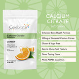 Celebrate Vitamins Calcium Citrate Soft Chews - 500mg Calcium Citrate, 500 IU Vitamin D3 - Bone Health Support - Sugar & Gluten Free, Calcium Supplement After Bariatric Surgery, Orange, 90 Count