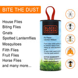 BLACK+DECKER Fly Traps Outdoor & Fly Traps for Indoors- Fly Trap & Fruit Fly Traps- Sticky Fly Paper Ribbon Gnat Catcher- Pre-Baited & Odorless, 60 Pack