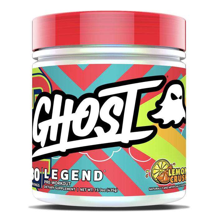 GHOST Legend V3 Pre-Workout Powder, Lemon Crush - 30 Servings – Pre-Workout for Men & Women with Caffeine, L-Citrulline, & Beta Alanine for Energy & Focus - Free of Soy, Sugar & Gluten, Vegan