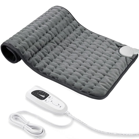 VIBOOS Heating Electric Pad for Back, Shoulders, Abdomen, Legs, Arms, Electric Fast Heat Pad with Heat Settings, Auto Shut Off, Dark Gray (24'' × 12'')