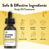 ECZEMA HONEY Soothing Scalp Oil - Natural Honey Hair Oil & Scalp Care - Daily Itchy Scalp Relief Serum - Dry Scalp Treatment Helps With Psoriasis, Seborrheic Dermatitis, Dandruff & More (1 Oz)