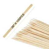 HOPELF 36" Natural Bamboo Skewers Sticks for Marshmallows，S'Mores，BBQ，Kabob，Grilling，Barbecue，Roasting，Camping.More Size Choices 6"/8"/10"/12"/14"/30"(100 PCS)