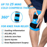 RelaxCoo XXL Knee Ice Pack Wrap Around Entire Knee After Surgery, Reusable Gel Ice Pack for Knee Injuries, Large Ice Pack for Pain Relief, Swelling, Knee Surgery, Sports Injuries, 2 Pack Blue