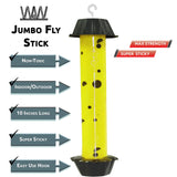 W4W, Jumbo Fly Stick- Super Sticky Fly Trap, Bugs Flies & Insects (3 Traps Included)-[3 Pack]