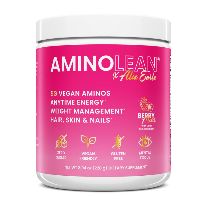 RSP NUTRITION AminoLean Pre Workout x Alix Earle Berry Alixir, Clean Energy with No Jitters, Tingles or Crash, Vegan Friendly with Added Biotin for Hair, Skin, Nails, 30 Servings
