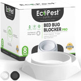 Bed Bug Interceptors – 8 Pack | Bed Bug Blocker (Pro) Interceptor Traps (White) | Insect Trap, Monitor, and Detector for Bed Legs