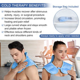 REVIX Ice Pack for Neck and Shoulders Upper Back Pain Relief, Large Neck Ice Pack Wrap with Soft Plush Lining, Reusable Gel Cold Compress for Rotator Cuff Injuries, Swelling