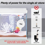 Hygger Quiet Aquarium Air Pump 1.5 Watt Energy Saving Mini Oxygen Pump for 1-15 Gallon Fish Tank with Accessories White