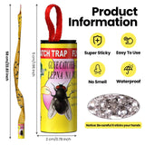 Qualirey 80 Pack Fly Strips Sticky Fly Trap Indoor Outdoor Hanging Fly Ribbon Tape Paper Flying Insect Trap Gnat Killer Traps for Fruit Flies, Bug, Insect, Pest (Yellow)