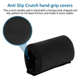 Crutch Pads and Crutch Hand Grip Covers Non Slip Universal Underarm Padding Washable Soft Foam Crutch Pad Covers for Adults, Kids 4PCS (Black)