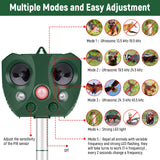 Protecker Ultrasonic Animal Repellent Outdoor,Solar Cat Repellent Outdoor with Motion and Light Sensor and Sound,Cat Bird Deer Squirrel Ultrasonic Animal Pest Repeller Deterrent Devices for Yard