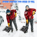 Snow Shovel, 42.5" Emergency Shovel for Car, 3-Piece Detachable Design, Adjustable Portable Snow Shovel for Driveway, Camping, Snowman Playing